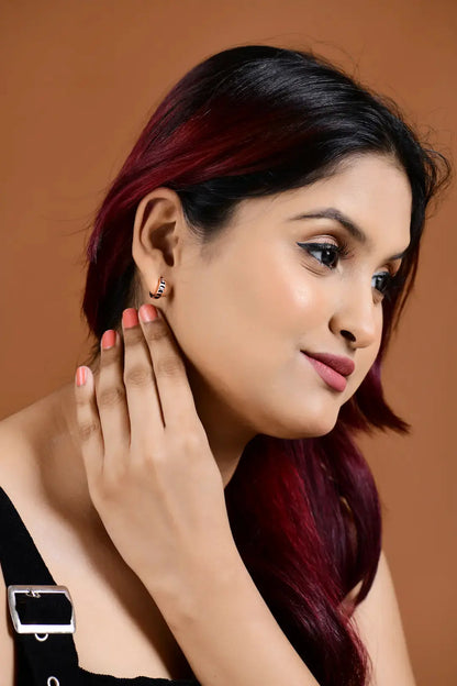 The NoirWave Hoops Earrings - 925 Silver