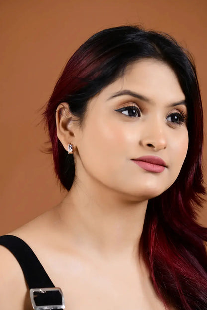 The Silver Weave Huggies Earrings - 925 Silver