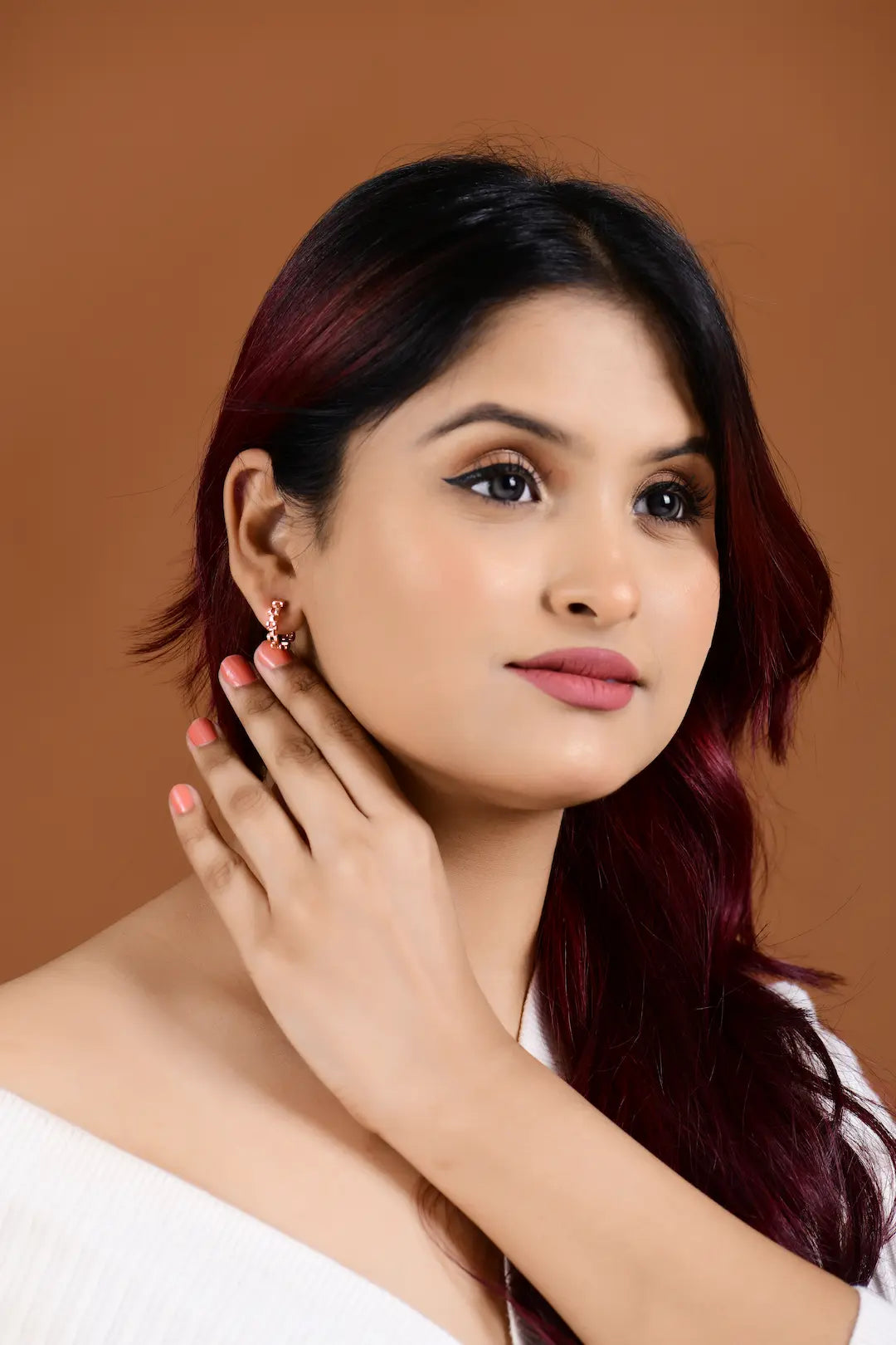 Statement Crossover Sparkle Hoops Earrings - 925 Silver