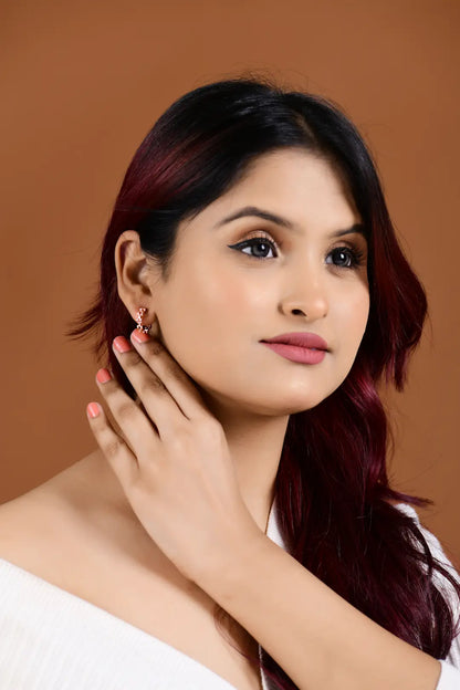 Statement Crossover Sparkle Hoops Earrings - 925 Silver