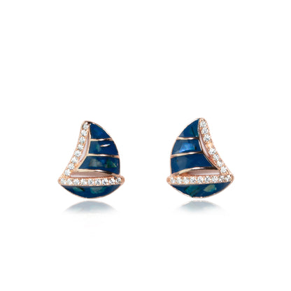 Azure Voyage Silver Earrings,