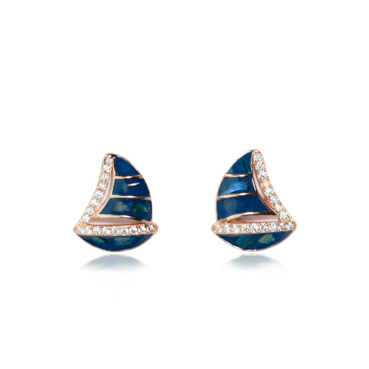 Azure Voyage Silver Earrings,