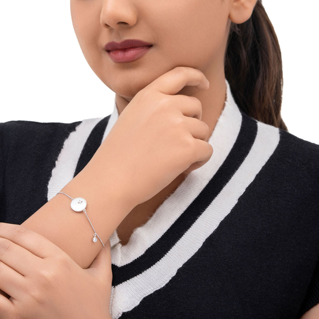 Eclipse Rhodium Bracelet