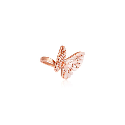 Flutter Rose Gold Ring - 925 Silver