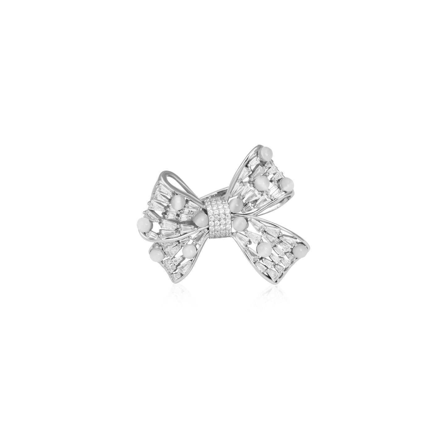 Catseye Stone Bow Cocktail Ring