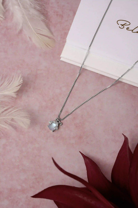 Moonlit Beetle Necklace - 925 Silver