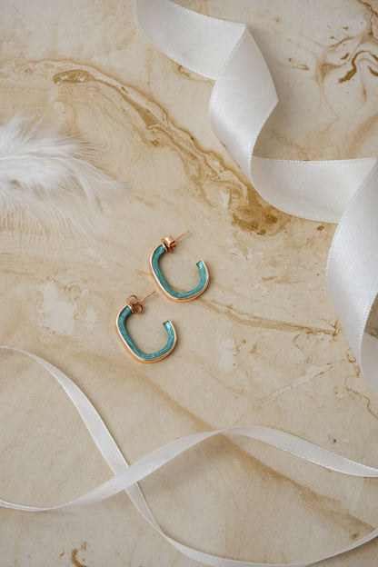 Aqua Hoops - 925 Silver