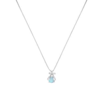 Moonlit Beetle Necklace - 925 Silver