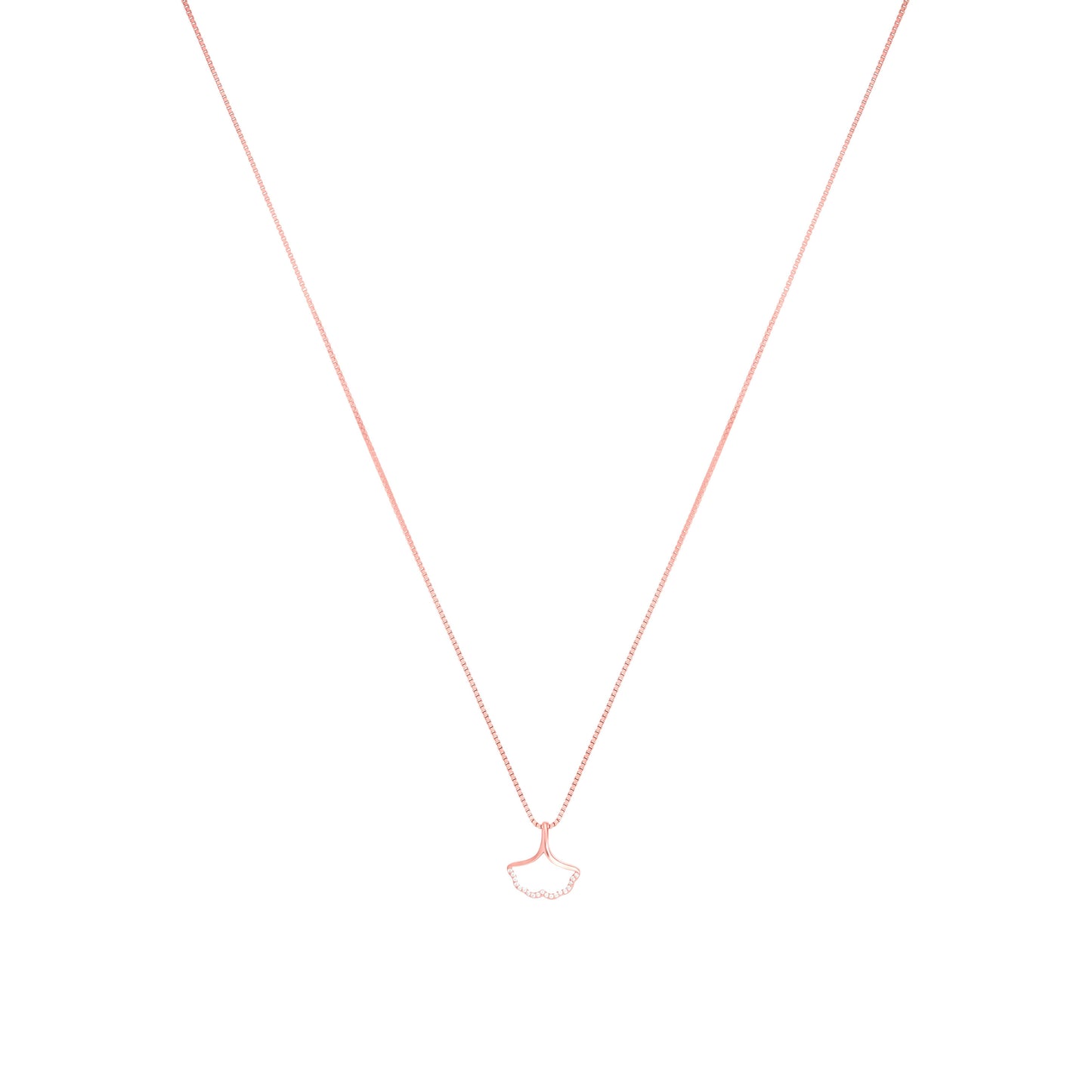 Gingko Leaf Chain Necklace - 925 Silver
