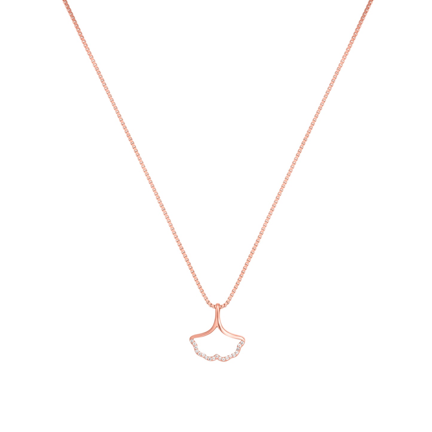 Gingko Leaf Chain Necklace - 925 Silver