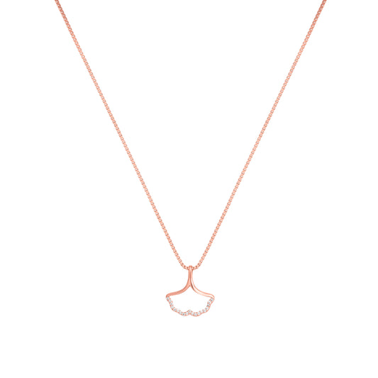 Gingko Leaf Chain Necklace - 925 Silver