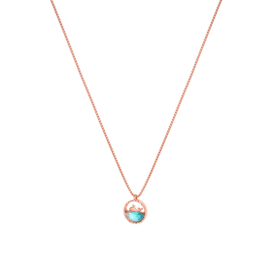 Dolphin Dancing Chain Necklace - 925 Silver