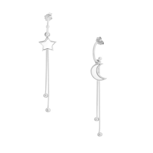 Stardust Drops Earrings - Silver