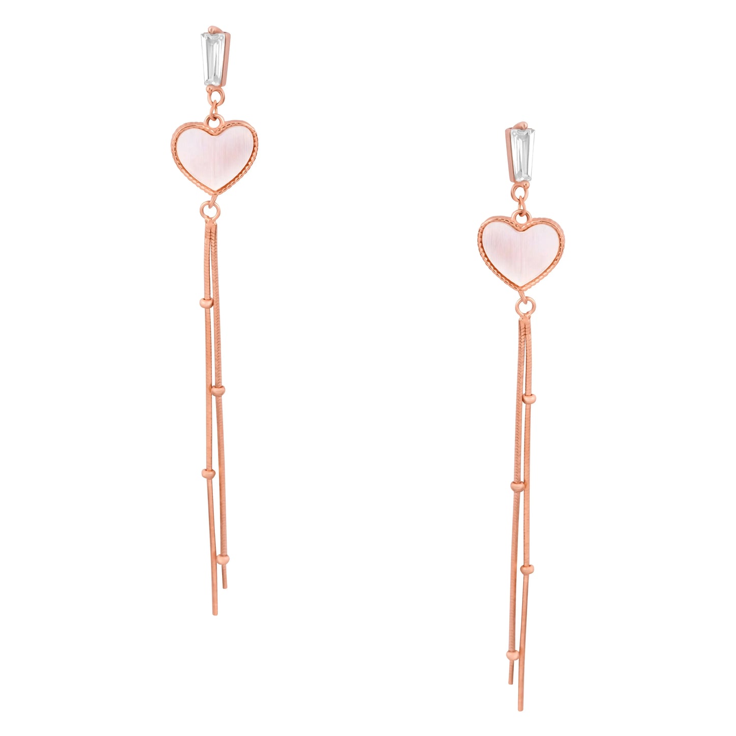 Heart Shell Danglers - 925 Silver