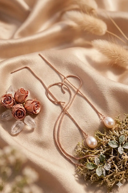 Fresh Water Pearl Danglers - 925 Silver