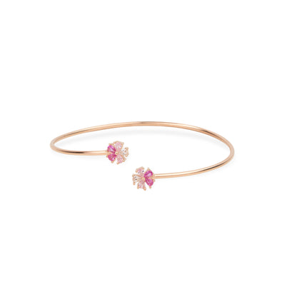 The Petal Bloom Rose Gold Silver Kada