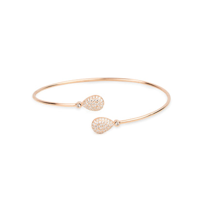 Dewdrop Radiance Rose Gold Silver Kada,