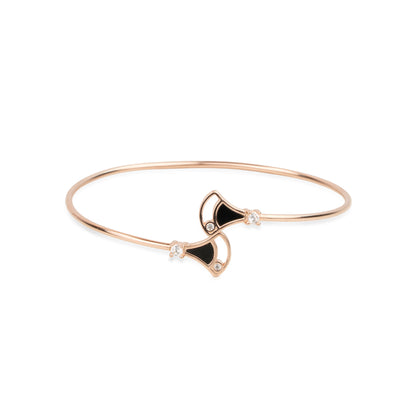 Noir Elegance Rose Gold cuff bracelet