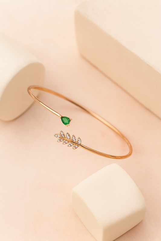 Emerald Vine Rose Gold Kada