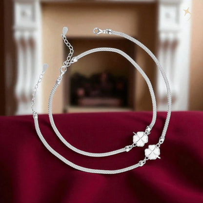 Lucky Charm Silver Anklet - 925 Silver