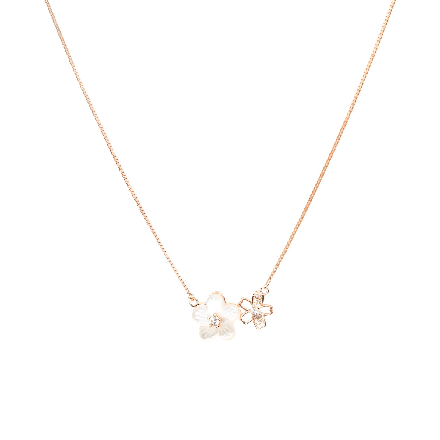 Petal Poise Necklace - 925 Silver