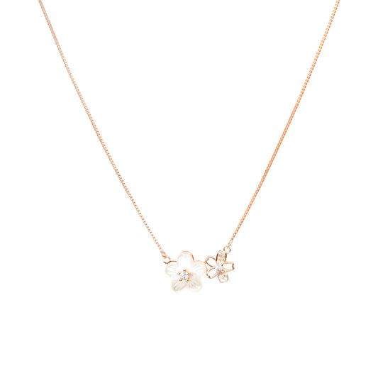 Petal Poise Necklace - 925 Silver