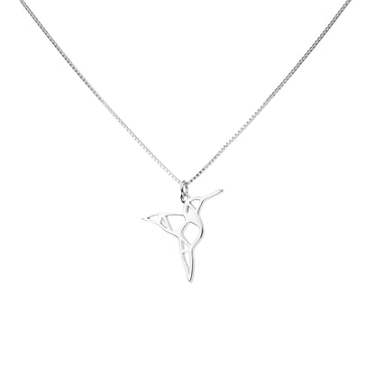 Hummingbird Pendant Necklace - 925 Silver