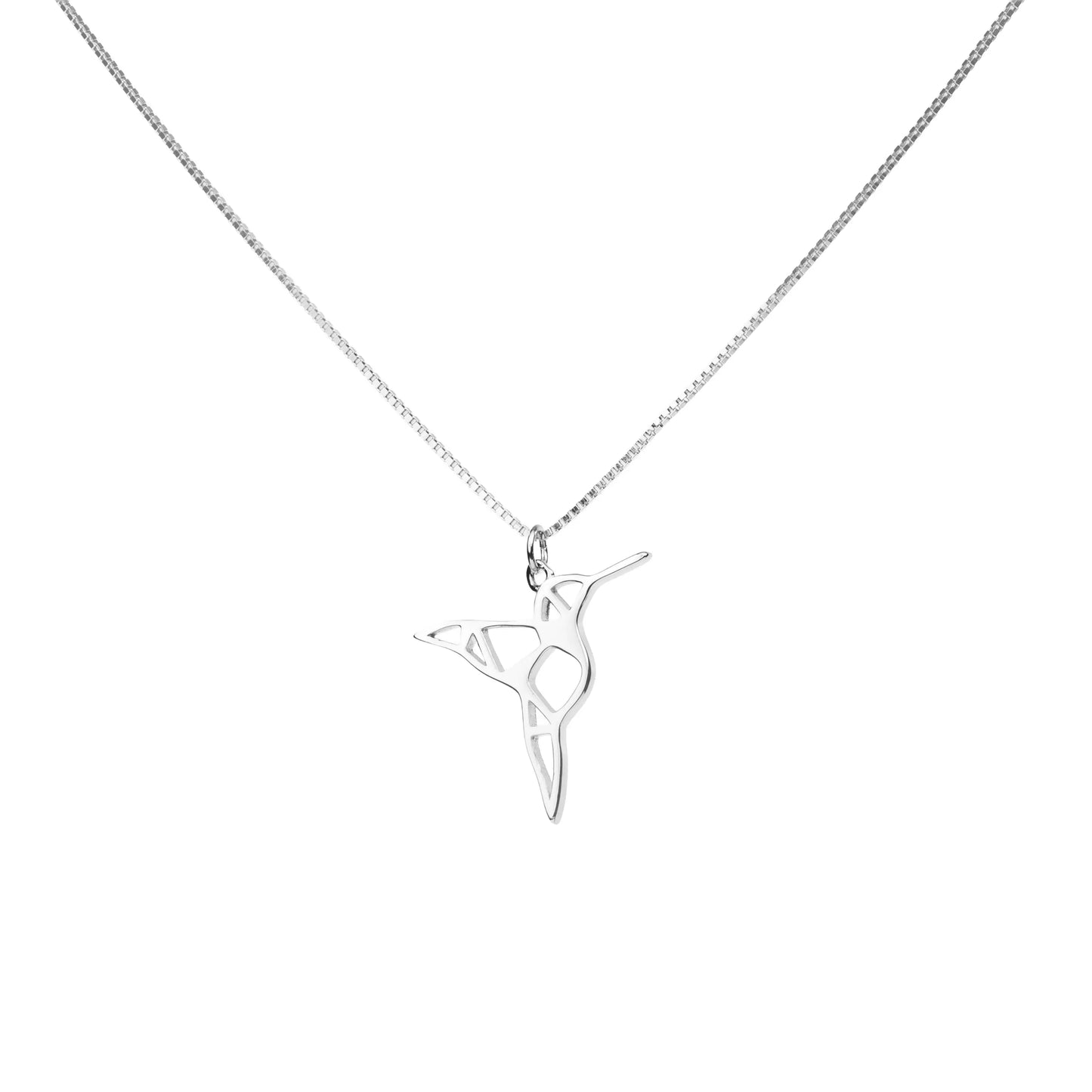 Hummingbird Pendant Necklace - 925 Silver