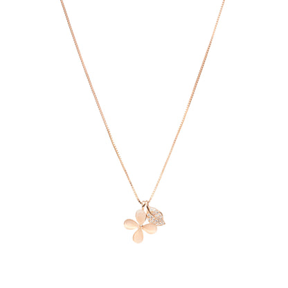 Blush Bloom Floral Necklace - 925 Silver