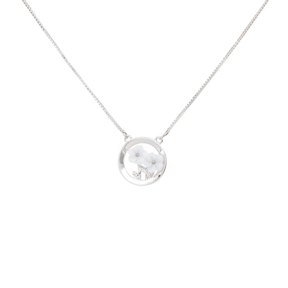 Moonflower Garden Pendant Necklace - 925 Silver