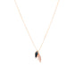 Whispering Leaves Rose Gold Pendant Necklace - 925 Silver