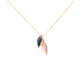 Whispering Leaves Rose Gold Pendant Necklace - 925 Silver