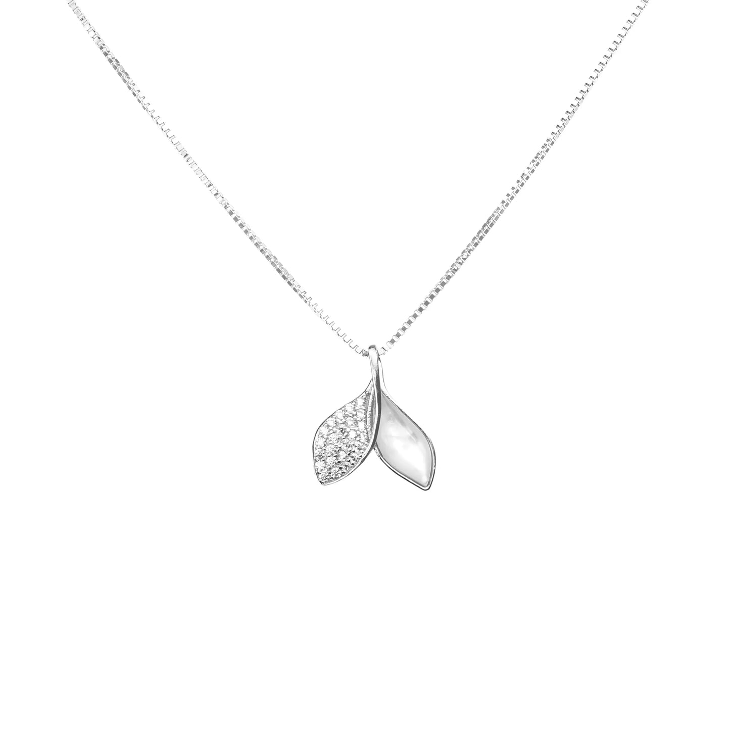 Twilight Leaves Silver Pendant Necklace - 925 Silver