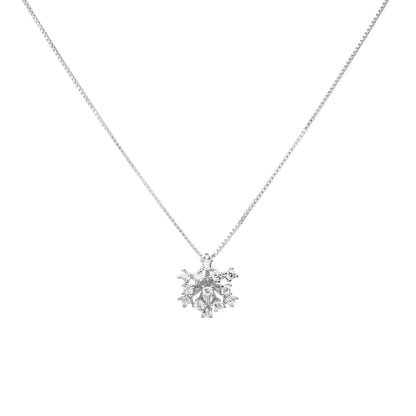 Snowflake Spark Necklace - 925 Silver