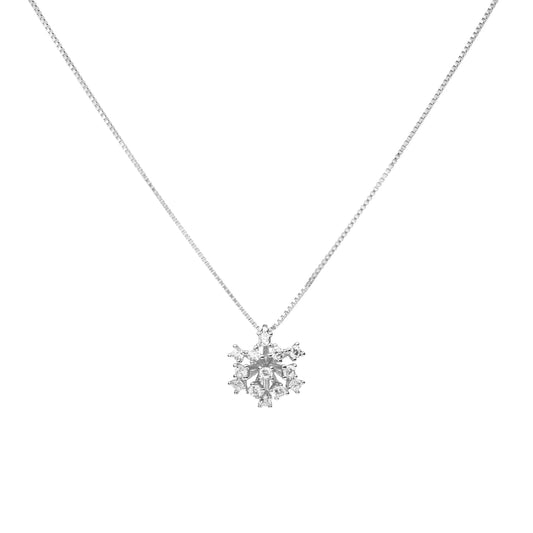 Snowflake Spark Necklace - 925 Silver