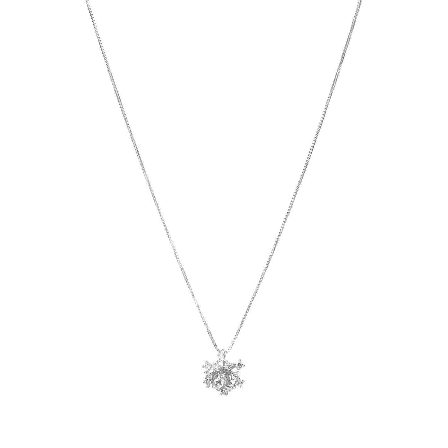 Snowflake Spark Necklace - 925 Silver