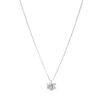 Snowflake Spark Necklace - 925 Silver