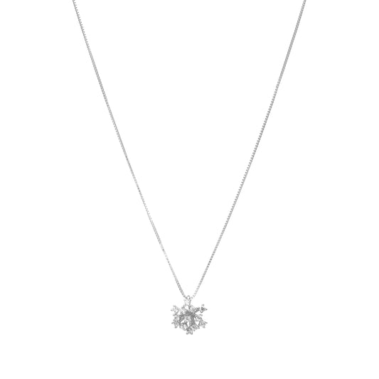 Snowflake Spark Necklace - 925 Silver