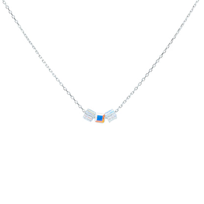 Prism Beads Minimalist Necklace - 925 Silver