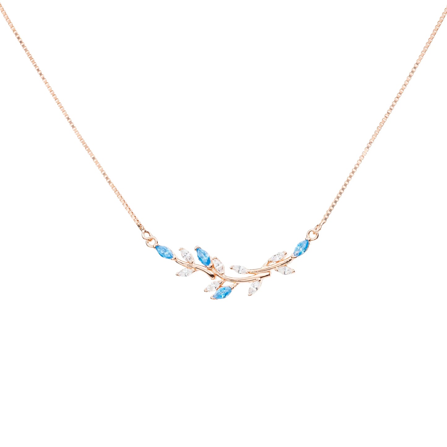 Azure Bloom Necklace - 925 Silver