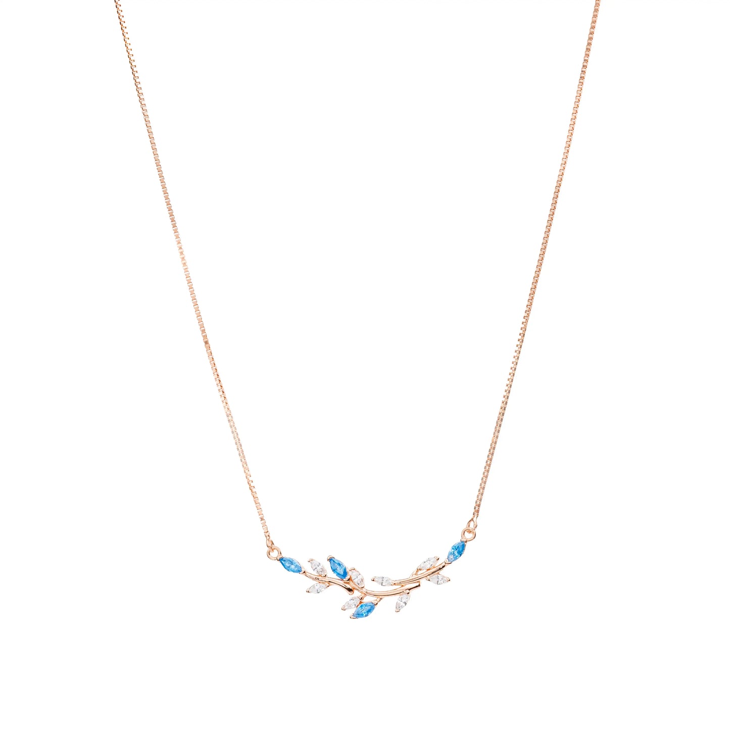 Azure Bloom Necklace - 925 Silver