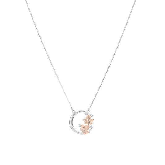 Autumn Crescent Necklace - 925 Silver