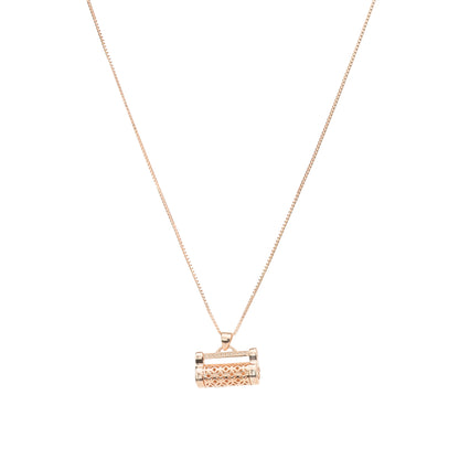 Golden Scroll Necklace - 925 Silver