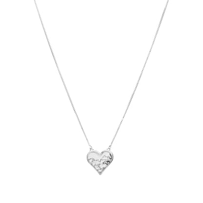 Forever Etched Heart Necklace - 925 Silver
