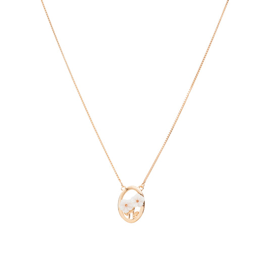 Blush Blossom Necklace - 925 Silver