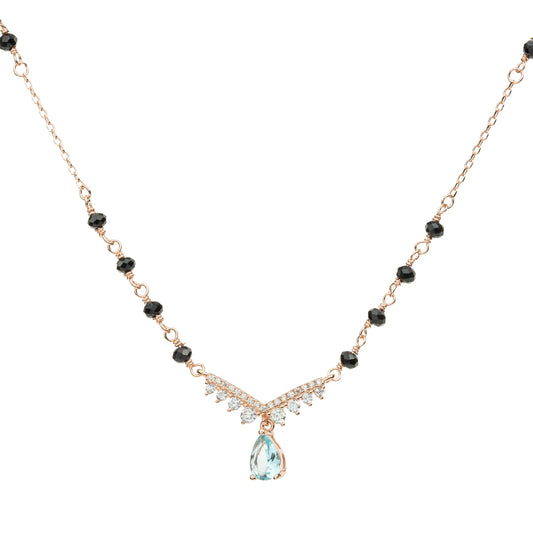 Celeste Drop Mangalsutra Necklace - 925 Silver