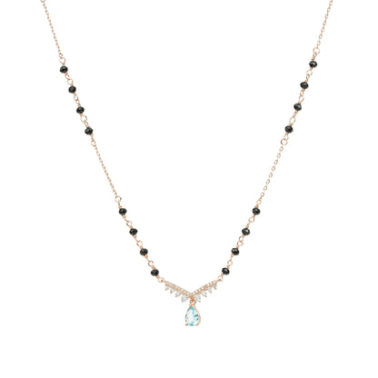 Celeste Drop Mangalsutra Necklace - 925 Silver