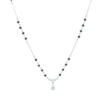 Moonlight Teardrop Mangalsutra Necklace - 925 Silver