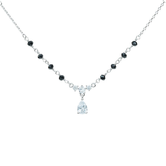 Moonlight Teardrop Mangalsutra Necklace - 925 Silver