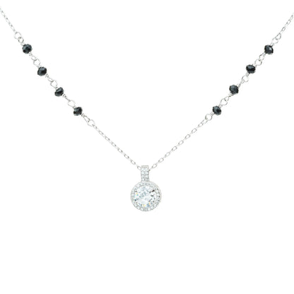 Stellar Halo Mangalsutra Necklace - 925 Silver